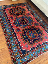 Load image into Gallery viewer, Turkish Caucasian Vintage Area Rug 4’9x7’1