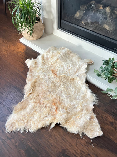 Goat Skin Rug No.1004 3’ x 3’8