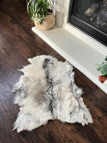 Goat Skin Rug No.1007 2’5 x 3’