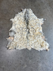 Goat skin rug 3’1x3’6