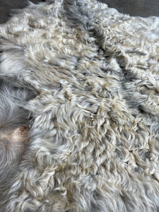 Goat skin rug 3’1x3’6