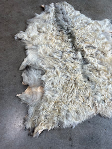 Goat skin rug 3’1x3’6