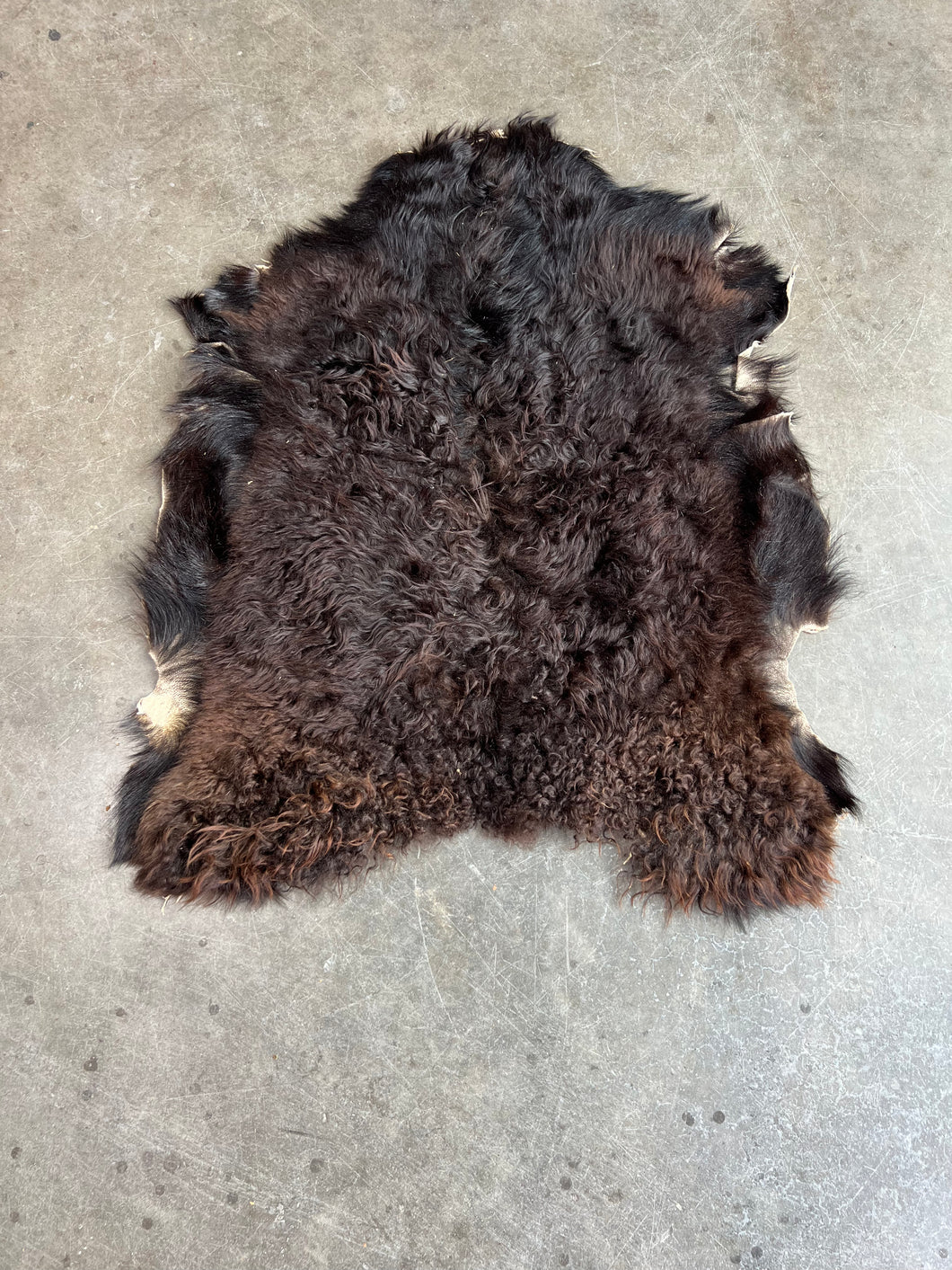 Goat skin rug 2’6x3’