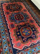 Load image into Gallery viewer, Turkish Caucasian Vintage Area Rug 4’9x7’1