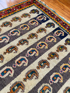 BUSHY CREEK | Turkish Handknotted vintage rugs 3’6”x5’2”