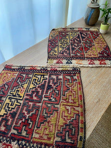 Turkish Handknotted Small Rug | 16”x18” & 18”x18”