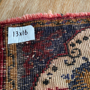 Turkish Handknotted Small Rug | 13”x16”
