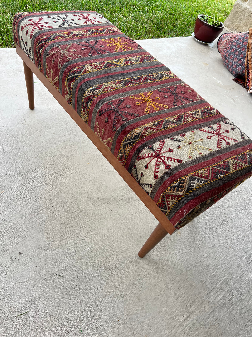 Handmade bench/ ottoman (18x43, height 20”)