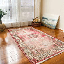 Load image into Gallery viewer, PEMBE | Turkish Vintage Oushak rug 3’9x6’9