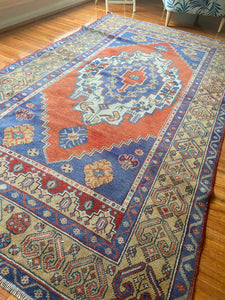 TIFFANY | Turkish Vintage Handknotted Rug 7’8x4’6