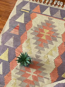 Turkish pastel kilim rug 32”x44”