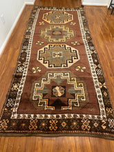 Load image into Gallery viewer, Turkish Handknotted Vintage Kars Runner rug