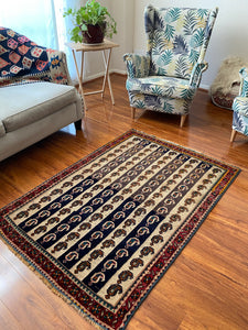 BUSHY CREEK | Turkish Handknotted vintage rugs 3’6”x5’2”